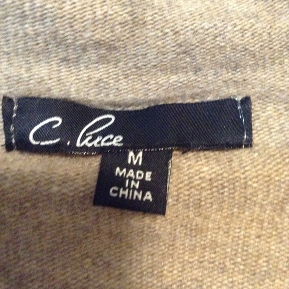 C.LUCE  HEATHER BROWN SWEATER W/ FRINGED FRONT - Picture 4 of 4